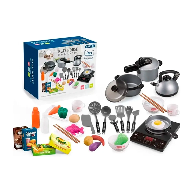 SET JUEGO DE COCINA ELEMENTOS DE COCINA JUGUETE PARA NIÑAS - 5