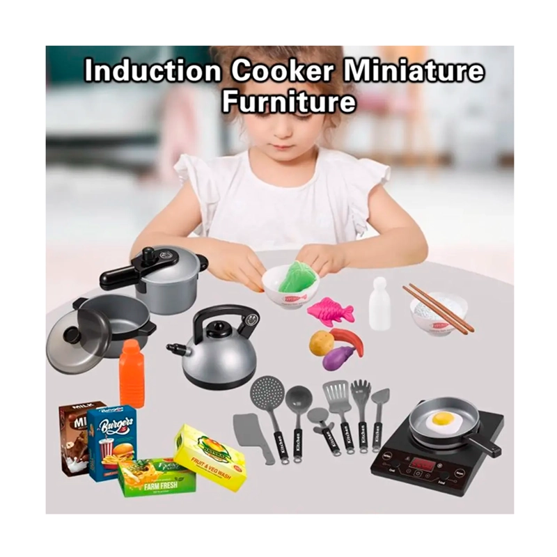 SET JUEGO DE COCINA ELEMENTOS DE COCINA JUGUETE PARA NIÑAS - 7