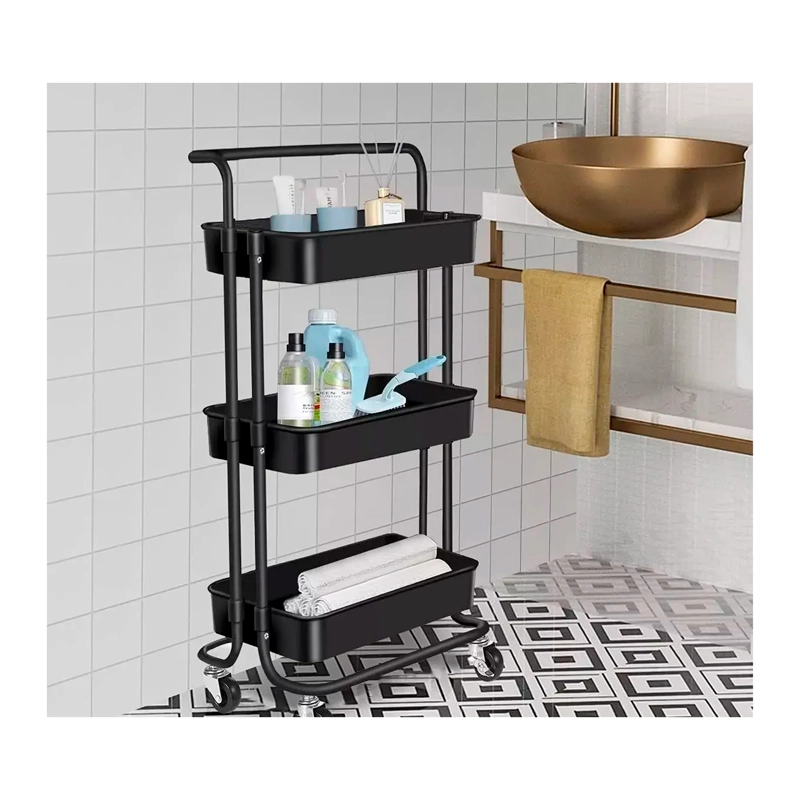 CARRITO ORGANIZADOR ALMACENAMIENTO 3 NIVELES CON RUEDAS - 5