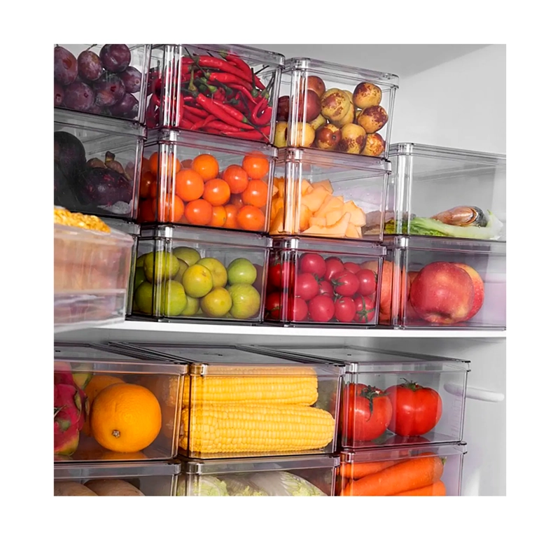 ORGANIZADOR REFRIGERADOR COCINA SET 7 CONTENEDORES CON TAPA - 5