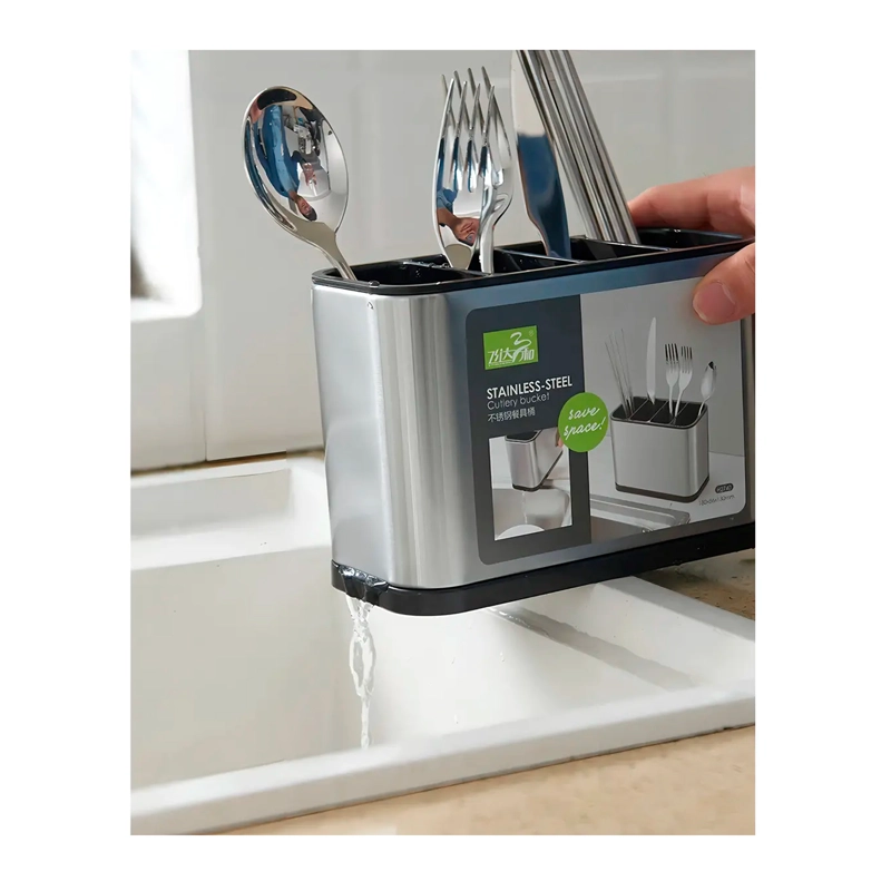ESCURRIDOR DE CUBIERTO UTENSILIOS COCINA ACERO INOXIDABLE - 3