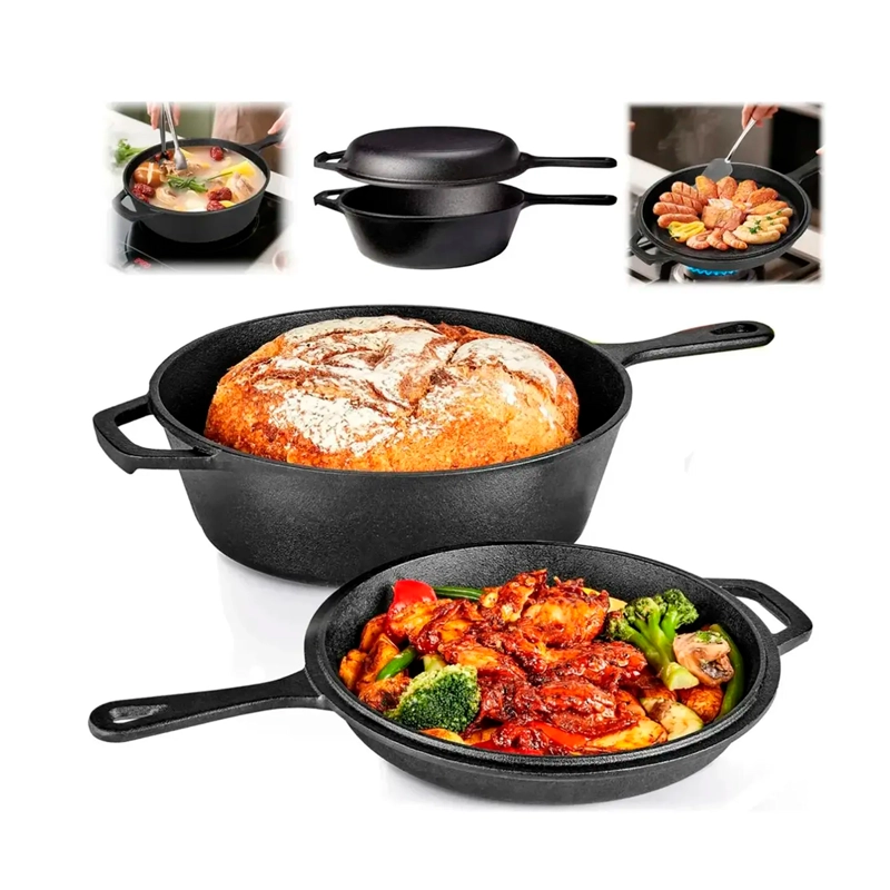 SARTENES DE HIERRO FUNDIDO GRUESA DOBLE USO 26CM - 5