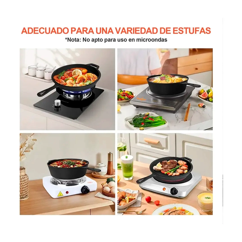 SARTENES DE HIERRO FUNDIDO GRUESA DOBLE USO 26CM - 7