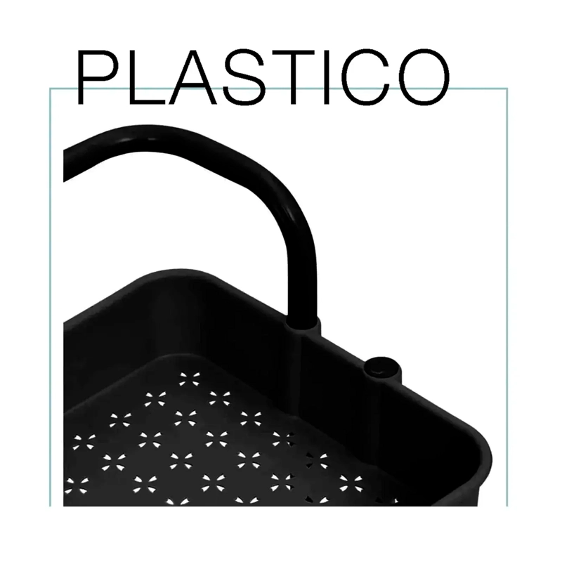 CARRITO ORGANIZADOR 3 NIVELES DE PLASTICO Y ESTRUCTURA METAL - 2