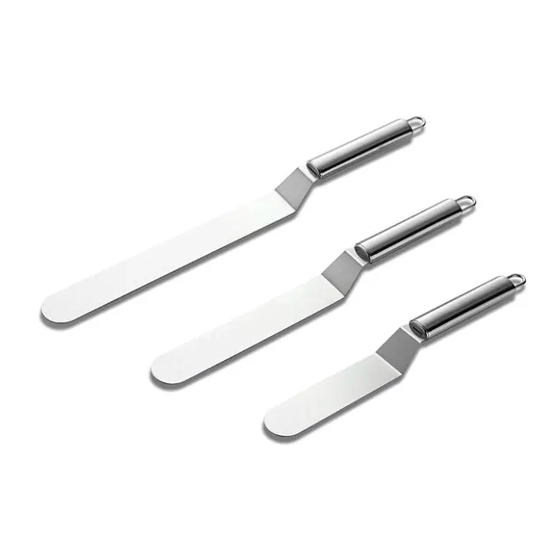 SET 3 ESPATULAS ALISADORA REPOSTERA DECORACION TORTAS - 1