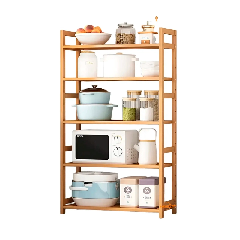 ORGANIZADOR ESTANTE DE BAMBU 5 NIVELES DE COCINA Y BAÑO - 1