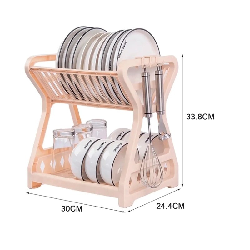 SECADOR ESCURRIDOR DE PLATOS 2 NIVELES PLASTICO ESCURRIDOR - 3