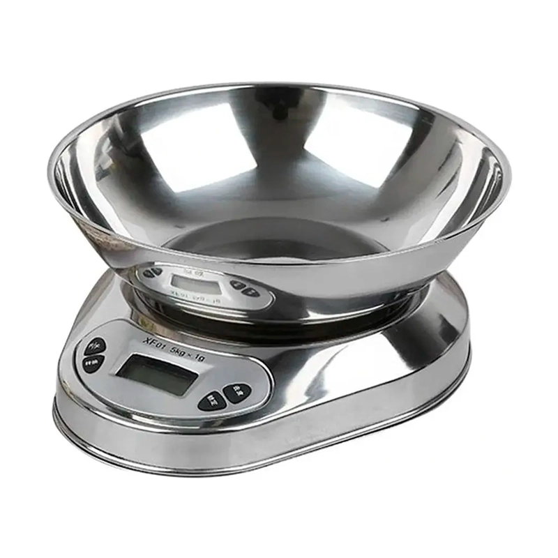 BALANZA ACERO INOXIDABLE COCINA PESA BANDEJA HASTA 5 KG - 1