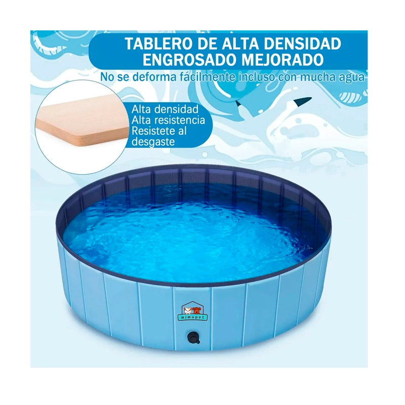 PISCINA PLEGABLE PARA MASCOTAS NIÑOS PVC RESISTENTE 120X30CM - 4