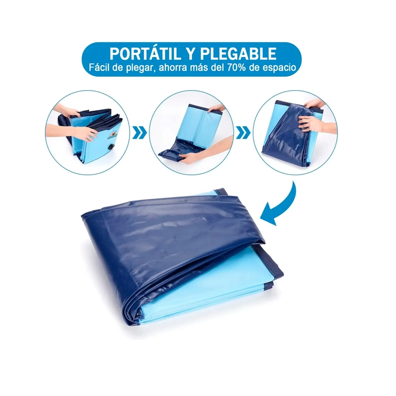 PISCINA PLEGABLE PARA MASCOTAS NIÑOS PVC RESISTENTE 120X30CM - 5