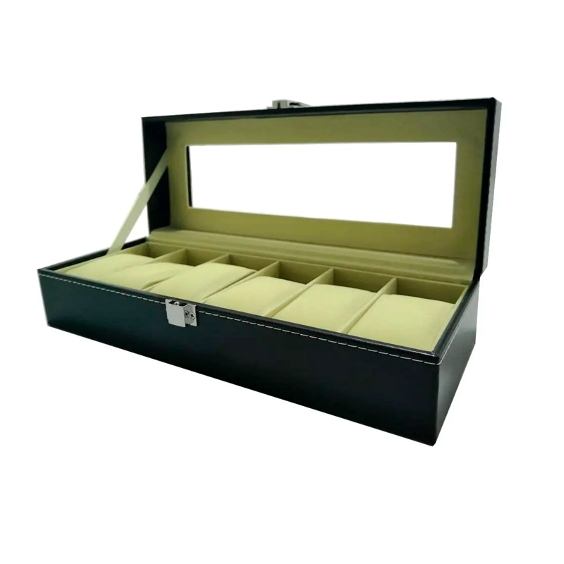 CAJA DE RELOJES ORGANIZADOR PARA 6 UNIDADES, REGALO HOMBRE - 2