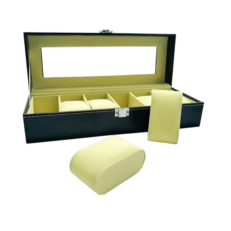 CAJA DE RELOJES ORGANIZADOR PARA 6 UNIDADES, REGALO HOMBRE - 3