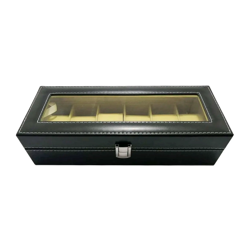 CAJA DE RELOJES ORGANIZADOR PARA 6 UNIDADES, REGALO HOMBRE - 4