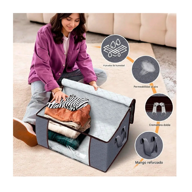 PACK 3 BOLSAS ORGANIZADOR ALMACENAMIENTO DE ROPA - 2