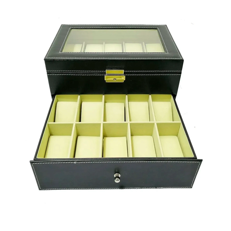 CAJA ORGANIZADORA 20 RELOJES CON CAJONERA - 2