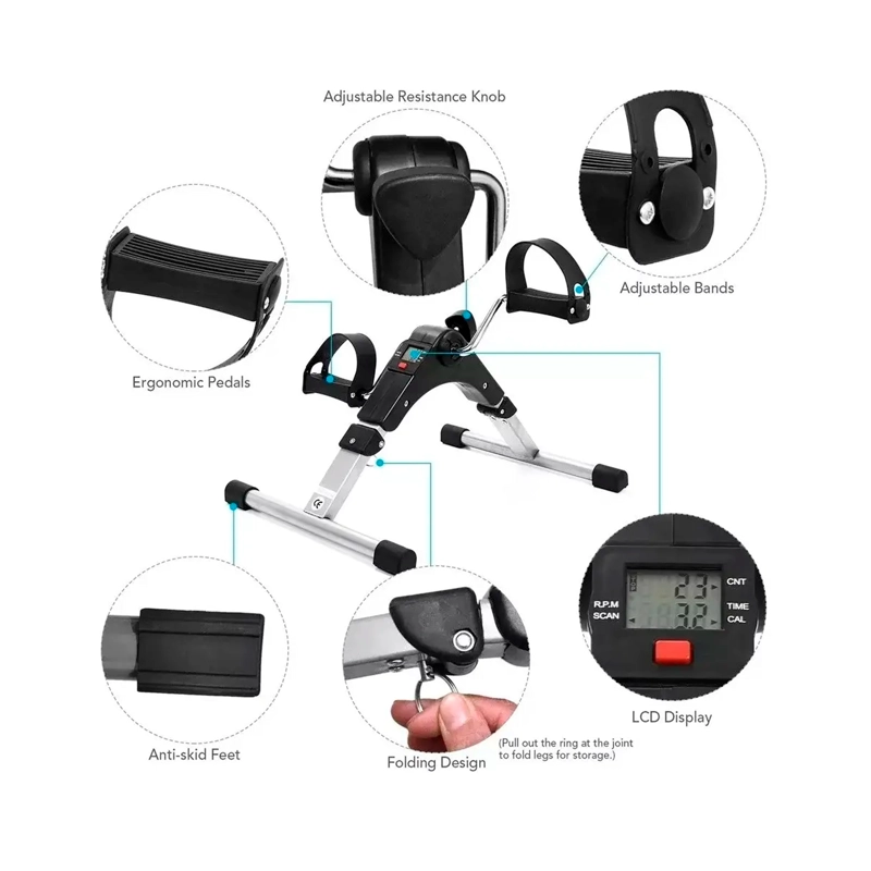PEDALERA EJERCITADOR DE MANOS Y PIES CON MONITOR PLEGABLE - 2