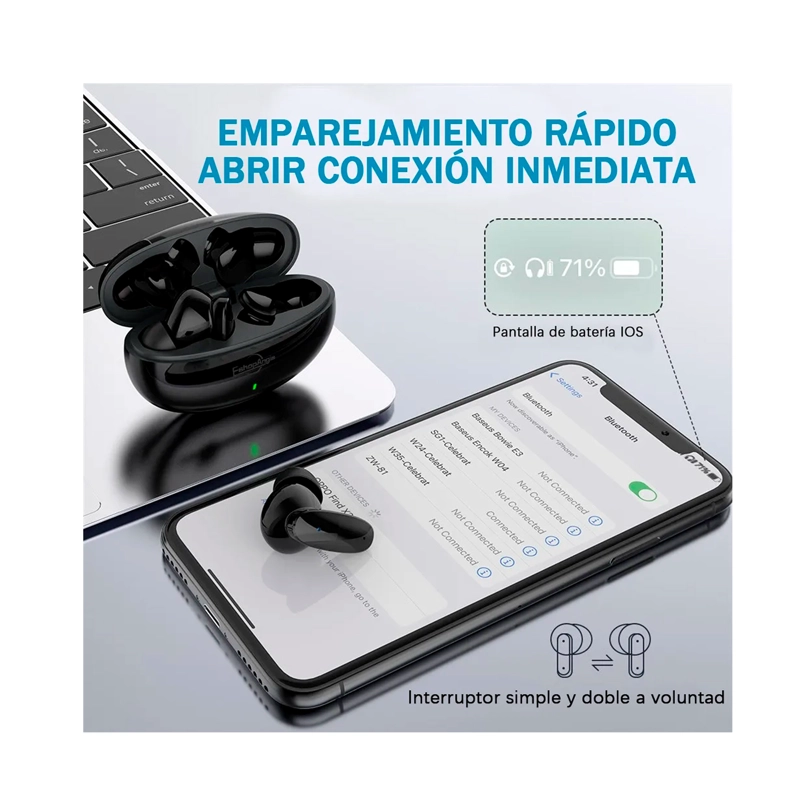 AUDIFONOS INALAMBRICOS BLUETOOTH S90 MANOS LIBRE AURICULARES - 4