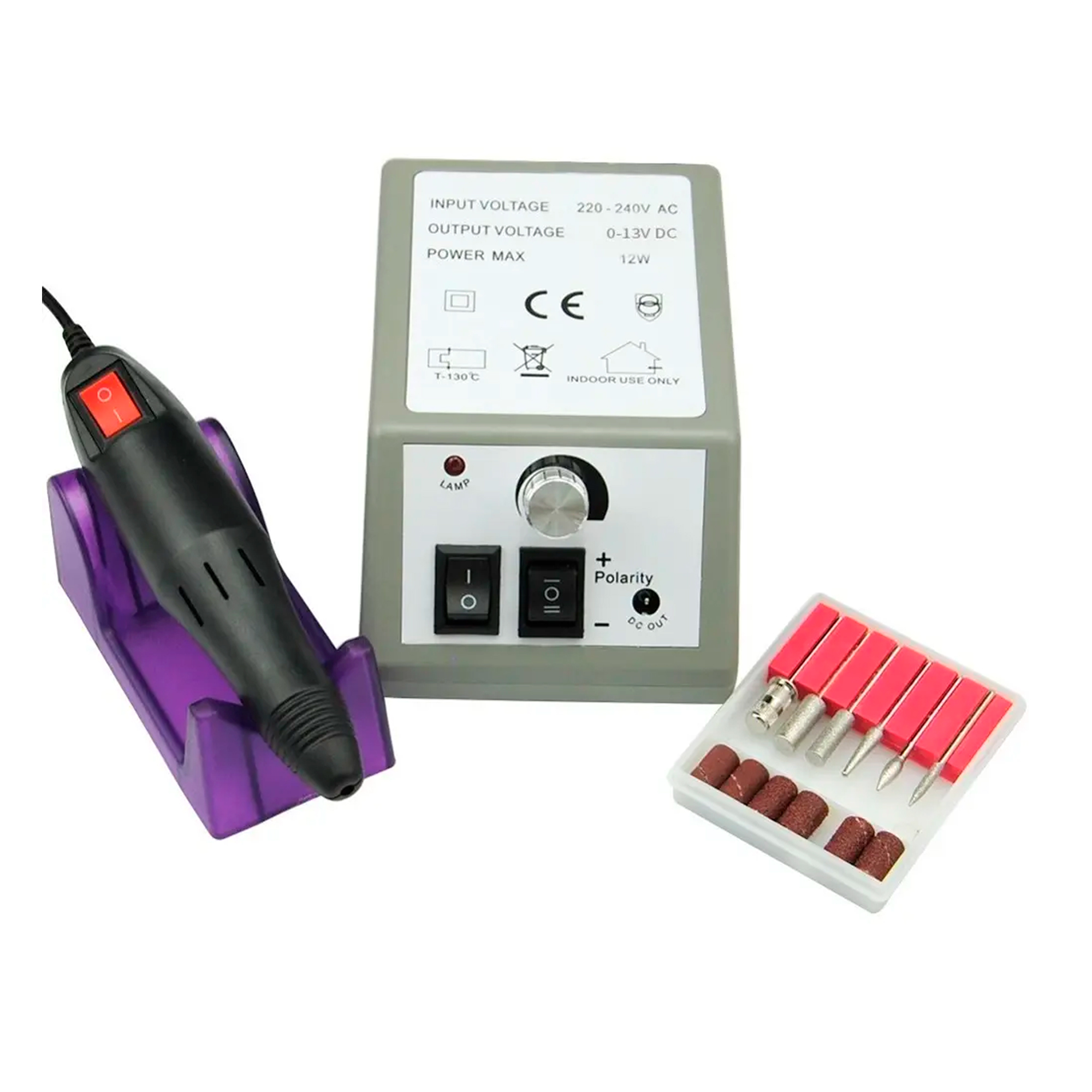 SET TORNO PROFESIONAL PARA UÑAS ACRILICAS MANICURE PEDICURE - 3