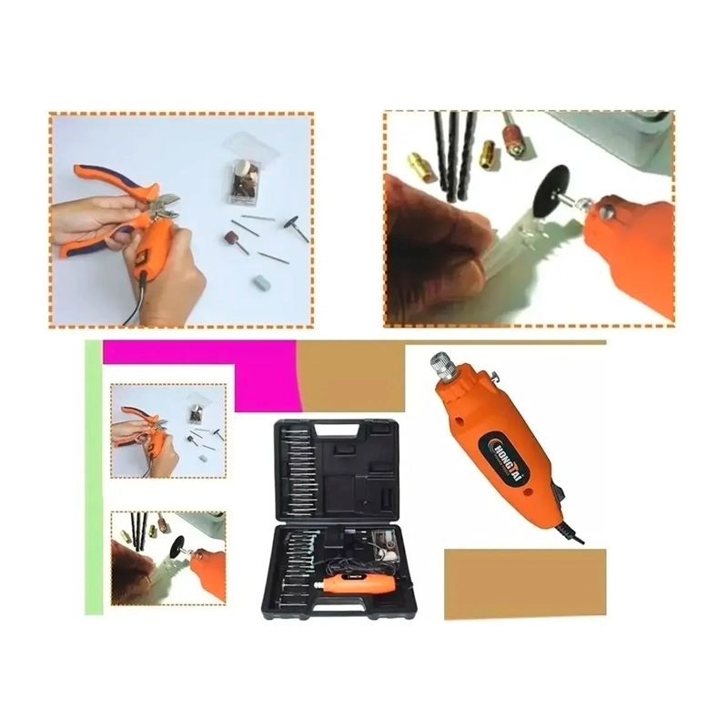 MINI TORNO MULTIPROPOSITO HERRAMIENTAS 60 ACCESORIOS - 2
