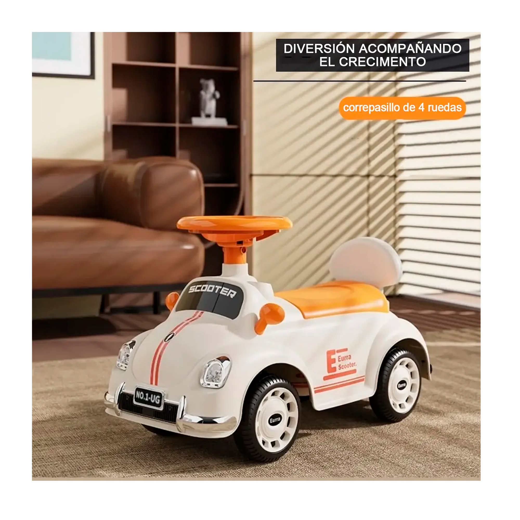 CORREPASILLOS AUTO ANDADOR INFANTIL CON SONIDO - 5