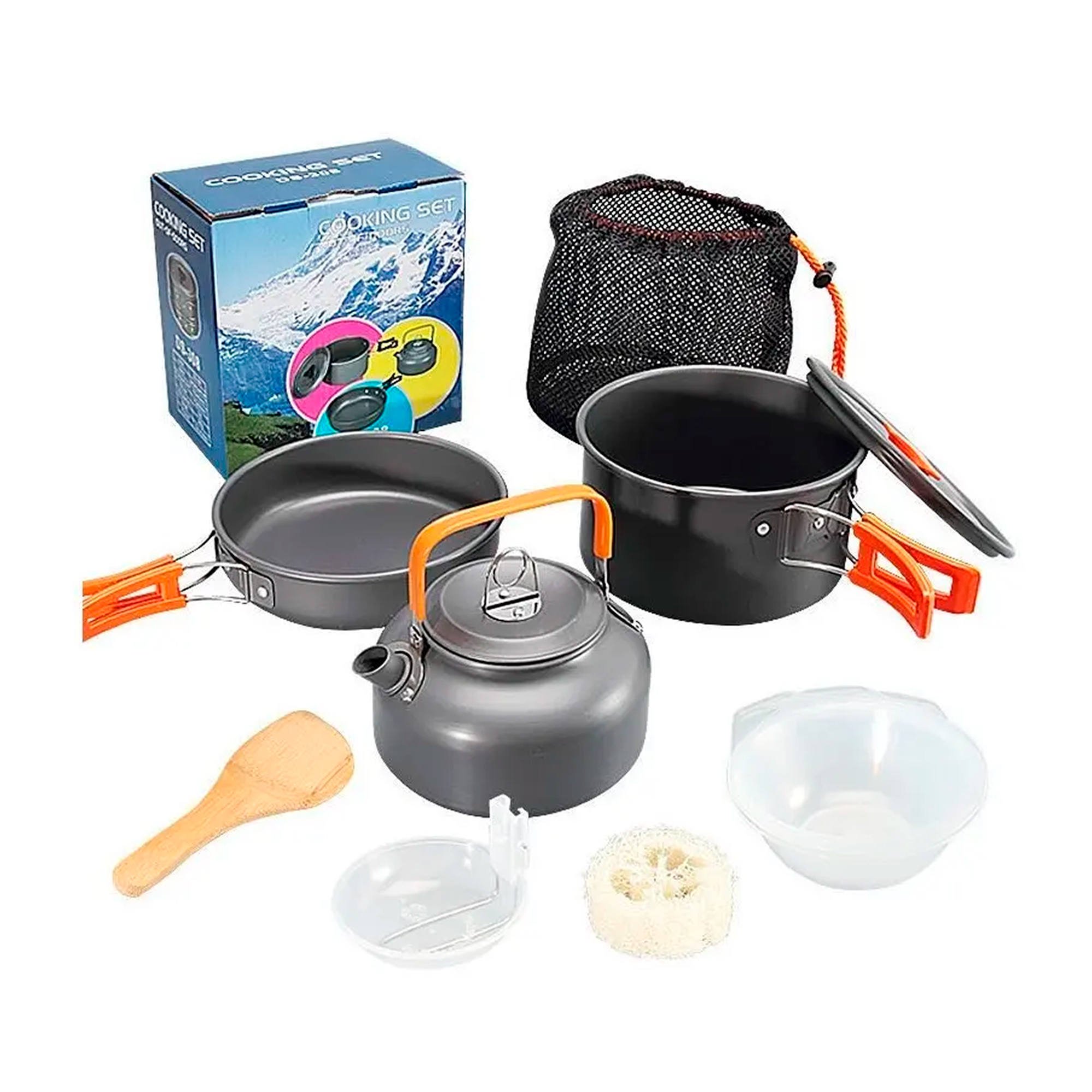 SET OLLAS OUTDOOR CAMPING COCINILLA UTENSILIOS DS-308 - 1