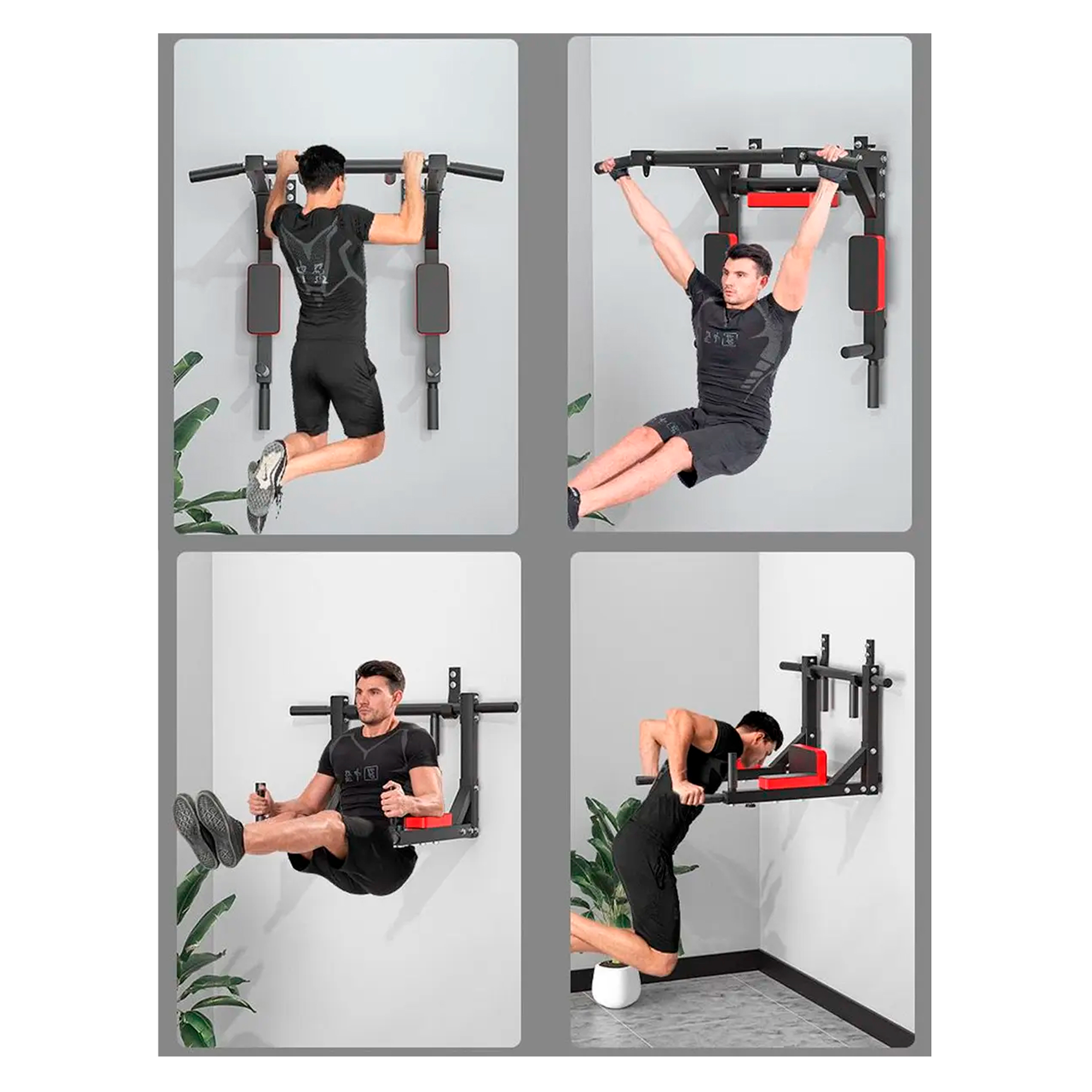 BARRA DOMINADAS EJERCICIOS MULTIFUNCIONAL PARED GYM 8 EN 1 - 6