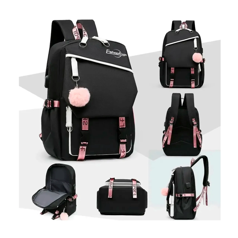 MOCHILA URBANA BOLSO ESCOLAR JUVENIL CON INTERFAZ USB AUX - 3