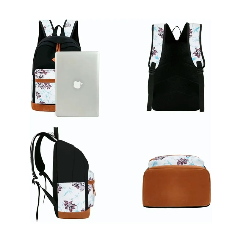 KIT MOCHILA MODA CASUAL BOLSO CASUAL PARA MUJER, 3 PIEZAS - 2