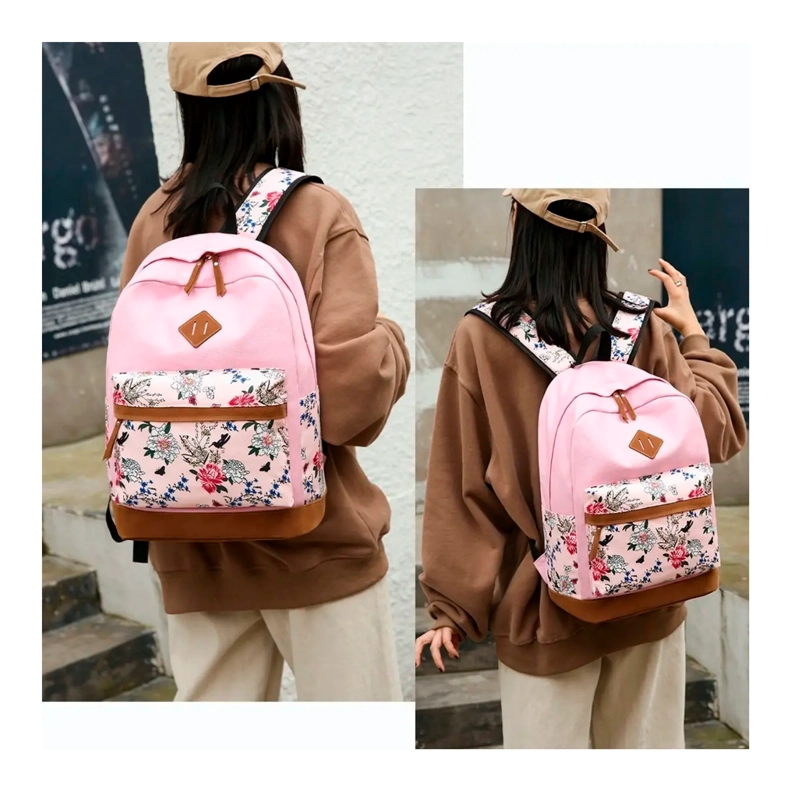 KIT MOCHILA MODA CASUAL BOLSO CASUAL PARA MUJER, 3 PIEZAS - 10
