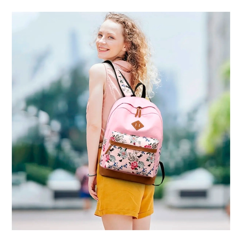KIT MOCHILA MODA CASUAL BOLSO CASUAL PARA MUJER, 3 PIEZAS - 11