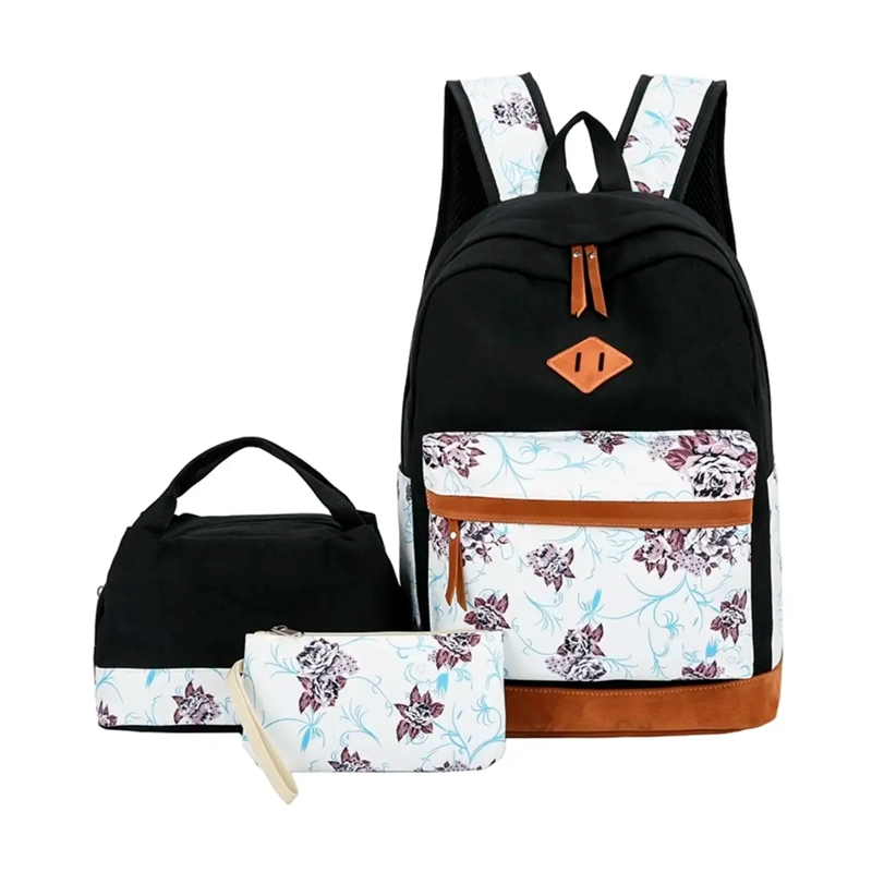 KIT MOCHILA MODA CASUAL BOLSO CASUAL PARA MUJER, 3 PIEZAS - 12