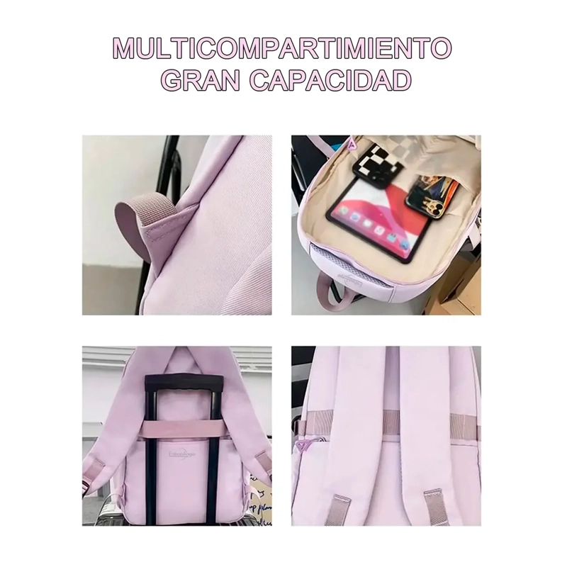 MOCHILA URBANA ESCOLAR PARA VIAJE BOLSA NOTEBOOK ANTIRROBO - 7