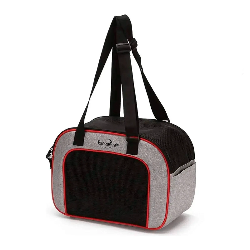 BOLSO TRANSPORTADORA PARA PERRO Y GATO PORTATIL PLEGABLE ROJO - 1