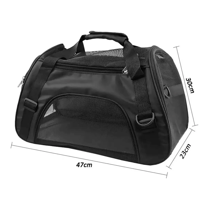BOLSO TRANSPORTADORA PARA PERRO Y GATO PORTATIL PLEGABLE ROJO - 2