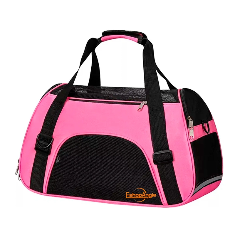BOLSO TRANSPORTADORA PARA PERRO Y GATO PORTATIL PLEGABLE ROJO - 3