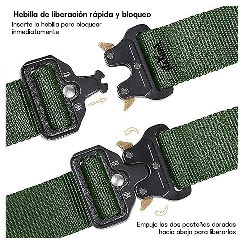 CINTURON TACTICO MILITAR AIRSOFT TACTICO OUTDOOR HEBILLA - 10