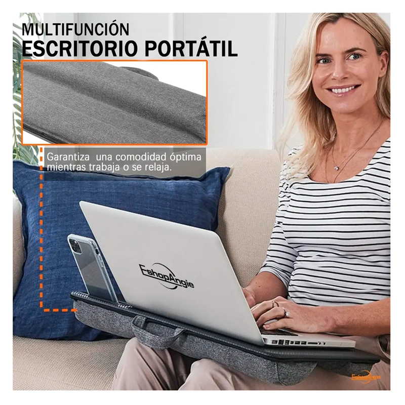 SOPORTE NOTEBOOK CAMA BANDEJA CELULAR MOUSE ERGONOMICO - 2