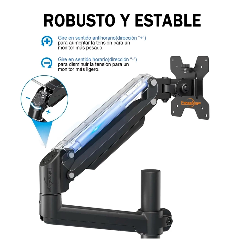 BRAZO SOPORTE DOBLE MONITOR ESCRITORIO 13 A 32 PULGADAS 9KG - 5