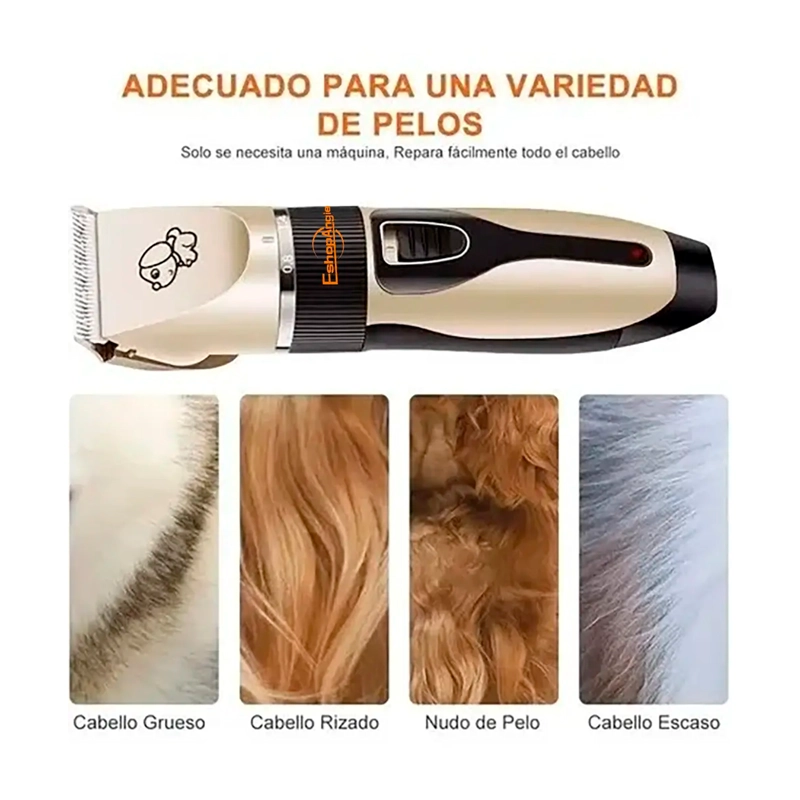 MAQUINA CORTA PELO PERROS CORTADORA USB ACCESORIOS GATOS BEIGE - 2