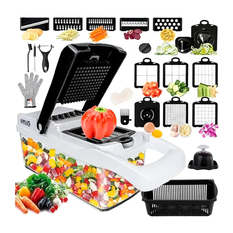 PICADOR DE VERDURAS MULTIFUNCIONAL 26 PIEZAS MANDOLINA RALLA - 1