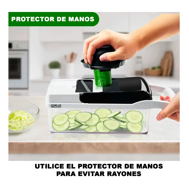 PICADOR DE VERDURAS MULTIFUNCIONAL 26 PIEZAS MANDOLINA RALLA - 6