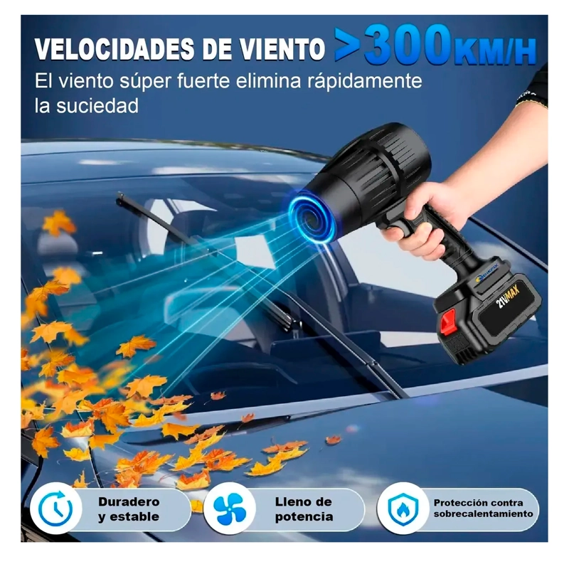 SOPLADOR PROFESIONAL ELECTRICO INALAMBRICO MULTIUSO 2BATERIA - 4
