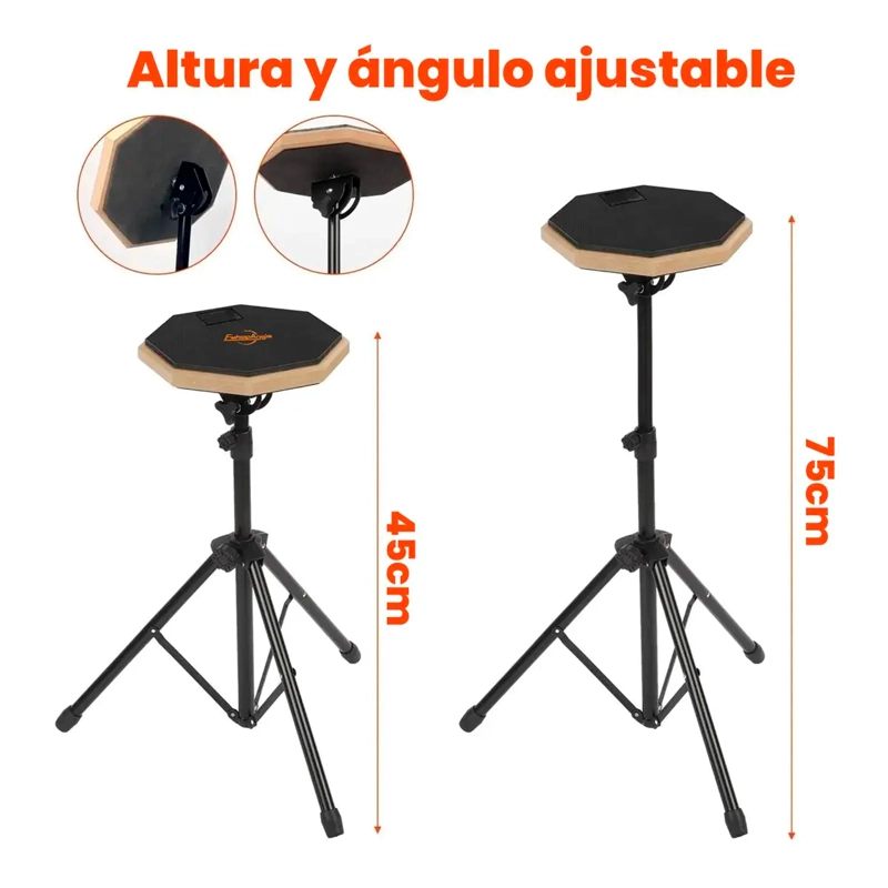 PAD DE PRACTICA BATERIA CON ATRIL Y BOLSO - 3