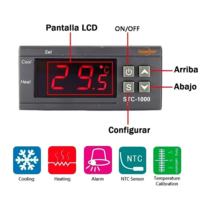 TERMOSTATO DIGITAL STC-1000 CONTROL TEMPERATURA - 3