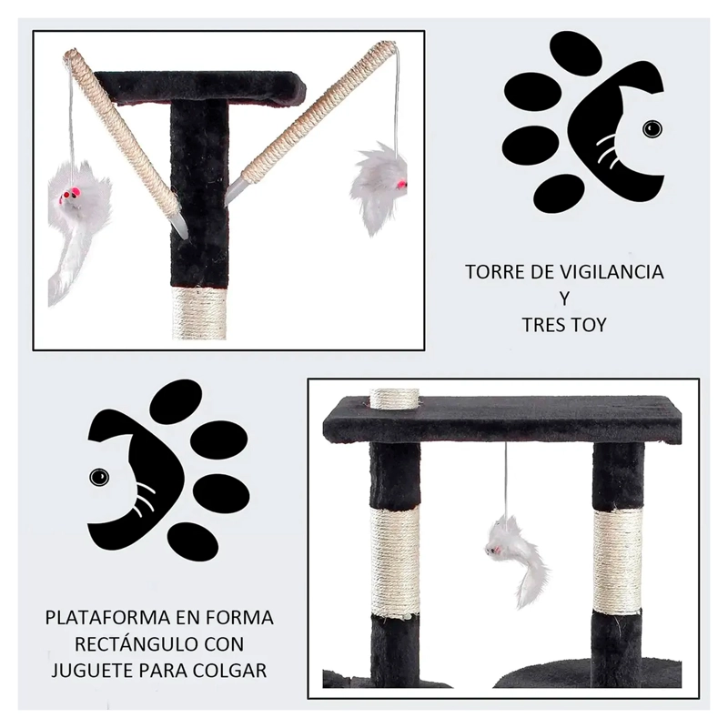 RASCADOR TIPO ARBOL PARA GATOS - 5 NIVELES INTERACTIVO - 7