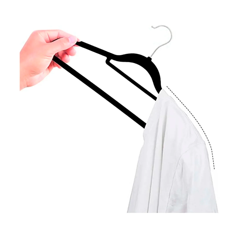 COLGADORES DE ROPA ANTIDESLIZANTES TERCIOPELO 30 UNID GANCHO - 5