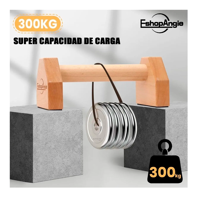 MINI PARALELAS DE MADERA CALISTENIA FITNESS BARRA - 2
