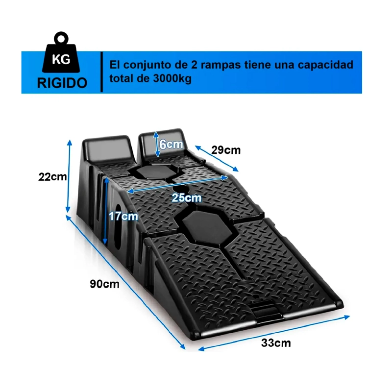 RAMPAS AUTOMOVILES CAPACIDAD 3000KG PACK DE 2 UNIDADES - 5