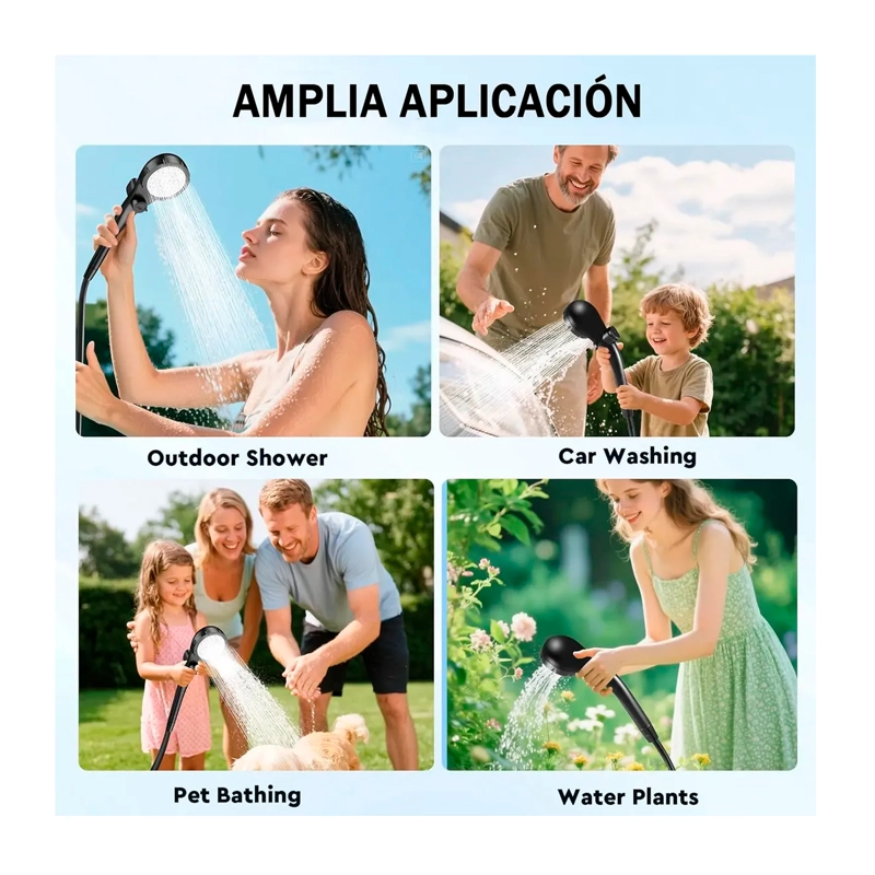 DUCHA PORTATIL CAMPING 20L RECARGABLE CON PANTALLA LED - 8
