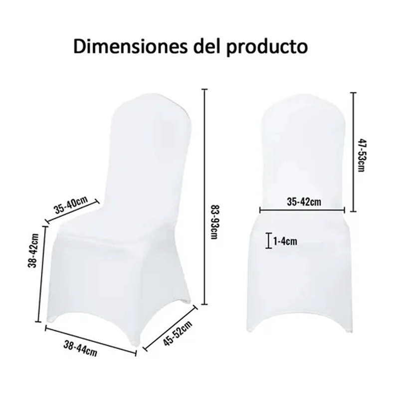 10 PCS FUNDA ELASTICIDAD SILLAS SPANDEX PARA EVENTO - 8